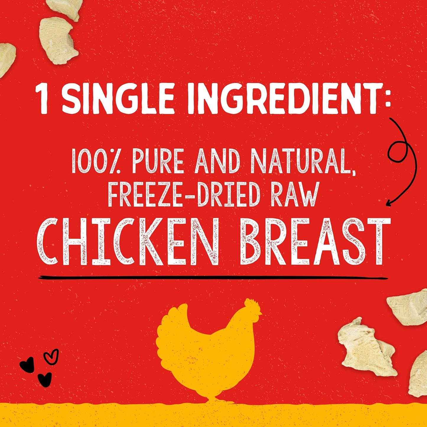 Freeze-Dried Raw Single Ingredient Chicken Breast Treats, 2.75 Oz. Bag