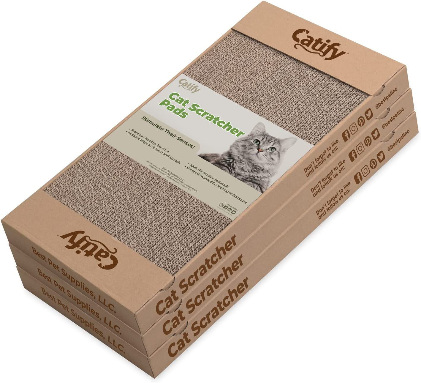 Catify Cat Scratcher Pad - Wide (3 Pack)