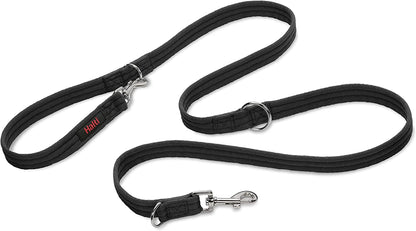 HALTI Training Leash - Multifunctional Double-Ended Dog Leash, Ideal for Anti-Pulling Dog Training. Easy to Use, Lightweight & Durable. Suitable for Medium to Large Dogs & Puppies (Size Large, Black)