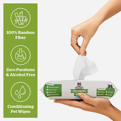 Pogi'S Dog Grooming Wipes - 400 Dog Wipes for Cleaning and Deodorizing - Plant-Based, Hypoallergenic Pet Wipes for Dogs, Puppy Wipes - Quick Bath Dog Wipes for Paws, Butt, & Body - Fragrance Free