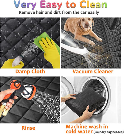 100% Waterproof - Scratch Proof & Nonslip Backing & Hammock, Quilted, Padded, Durable Pet Seat Covers for Cars Trucks and Suvs