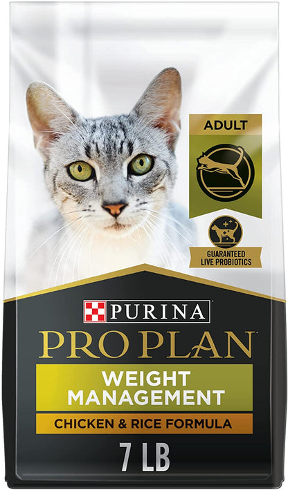 Weight Control Dry Cat Food, Chicken and Rice Formula - 7 Lb. Bag