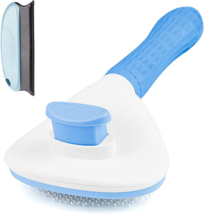 Cat Brush and Dog Brush, Cat Brush for Shedding and Grooming with Long or Short Hair Self Cleaning Slicker Brush