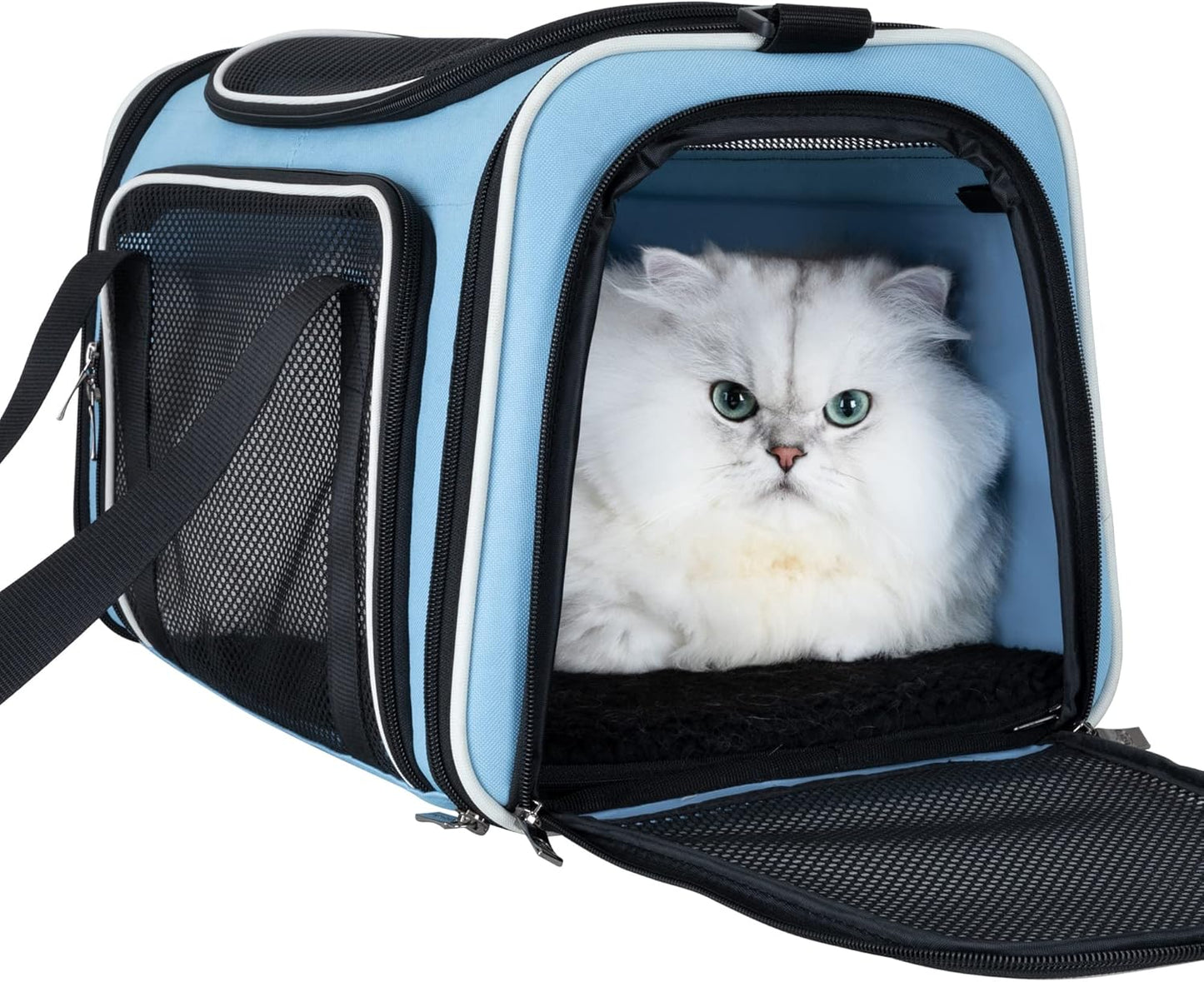 Pet Carrier Bag for Medium Cats and Puppy. TSA Airlined Approced. Easy Vet Visit, Airline Approved, Top Loading, Easy Storage