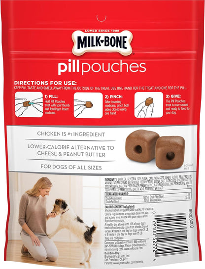 Pill Pouches with Real Chicken Dog Treats, 6 Ounce Bag (Pack of 5)