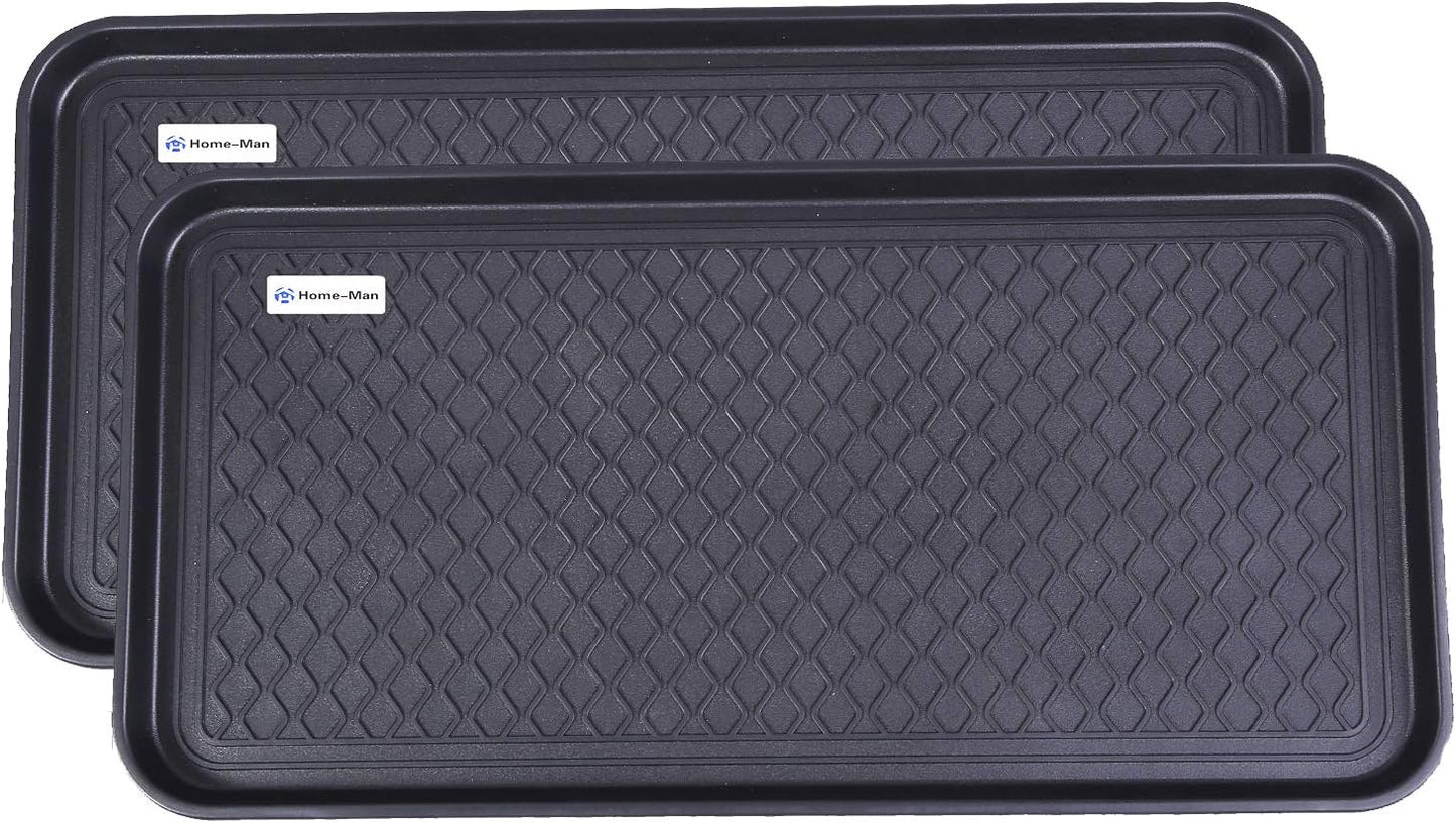 Multi-Purpose Boot Tray Mat,Shoe Tray Mat,Dog Feeding Tray,Waterproof Trays for Indoor and Outdoor Floor Protection,30" X 15"/2 Pack