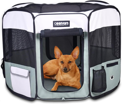 Pet Dog Playpens 36", 45" & 61" Portable Soft Dog Exercise Pen Kennel with Carry Bag for Puppy Cats Kittens Rabbits, Indoor/Outdoor Use