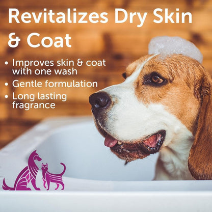 - Pet Shampoo for Sensitive Skin - Revitalizes Dry Skin & Coat - Natural Ingredients - Gentle Dog Shampoo - Cleans & Conditions