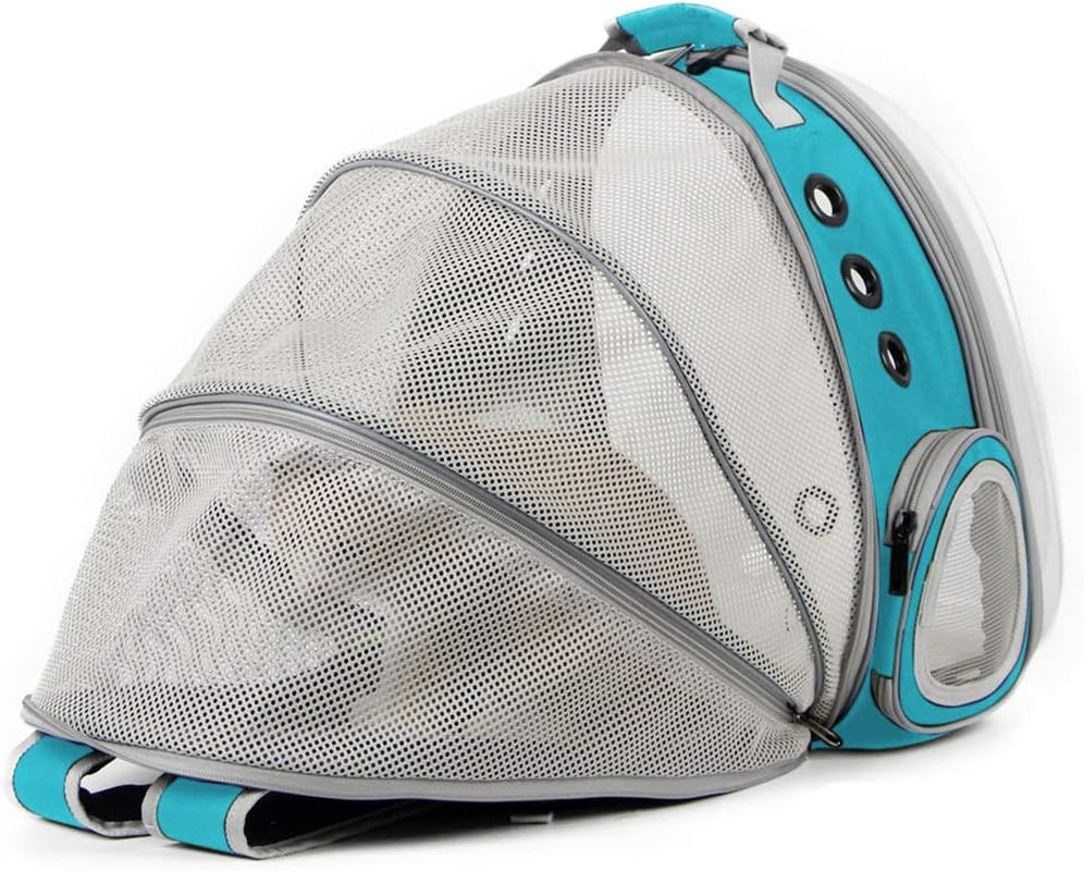 Back Expandable Cat Backpack Carrier, Fit up to 12 Lbs, Space Capsule Bubble Window Pet Carrier Backpack for Cat and Small Puppy