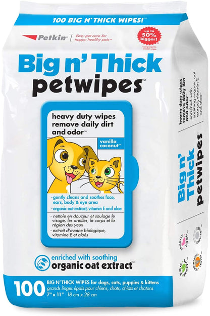 Big N' Thick Petwipes 100 Ct