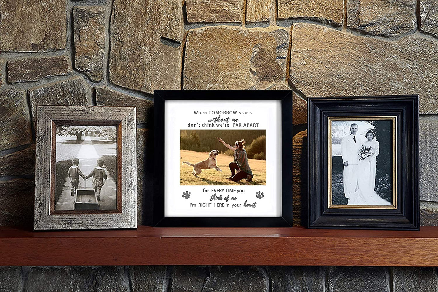 Memorial Picture Frame for Pet Loss Gift - Remembrance Frame for Dog or Cat with Sympathy Tribute Keepsake(9X9 Frame)