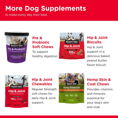 Extra Strength Hip & Joint Supplement for Dogs | Formulated with Glucosamin & Chondroitin | 120 Chewable Tablets