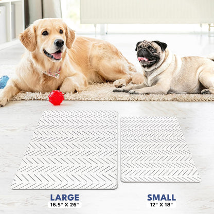 Large Dog Mat for Food and Water, Cat Feeding Mat | Large Waterproof Dog Bowl Mat | Non-Slip Pet Food Mat for Floors | Dog Food Mats for Floors, Pet Mats for Food and Water | Easy to Clean