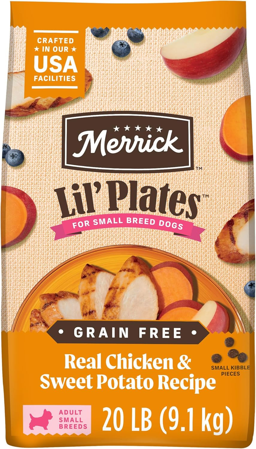 Lil’ Plates Premium Grain Free Dry Dog Food for Small Dogs, Real Chicken and Sweet Potato Kibble - 20.0 Lb. Bag