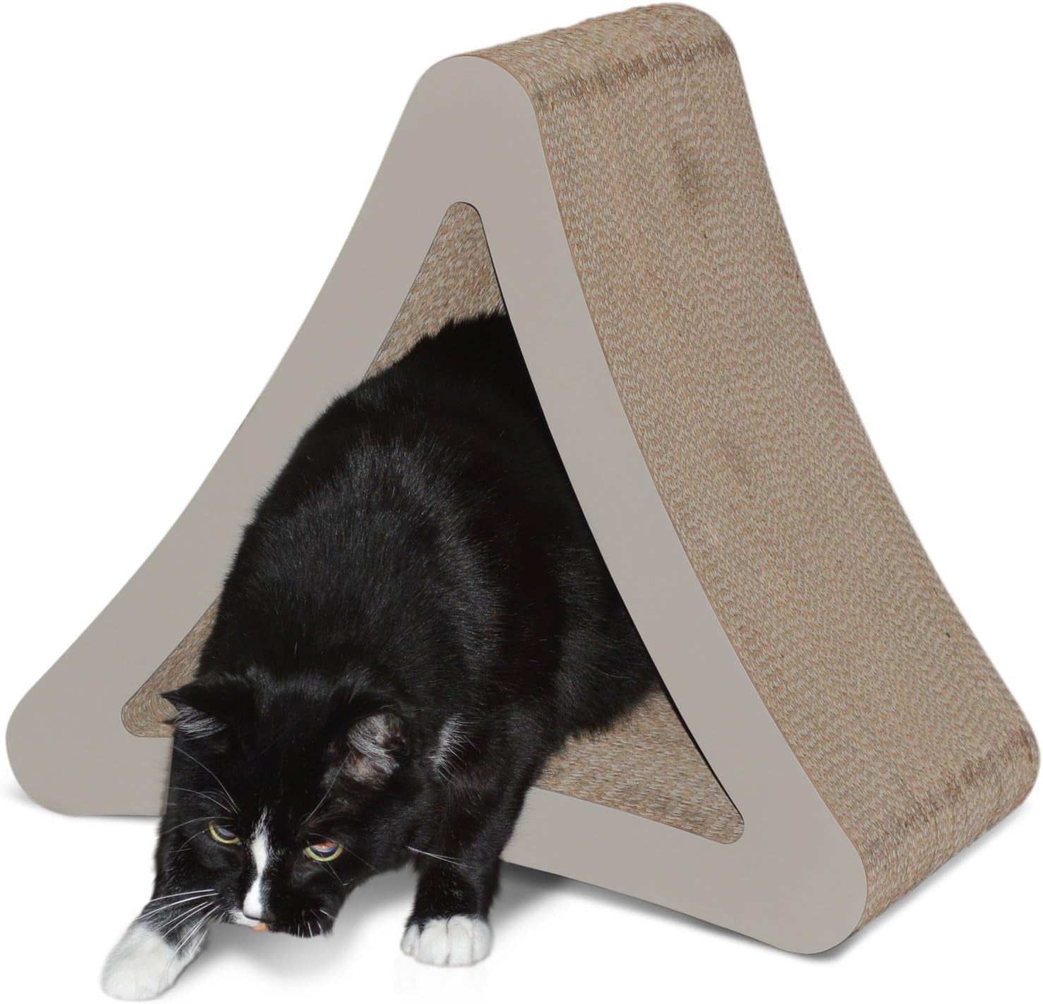 3-Sided Vertical Cat Scratching Post | Available in 18” & 24” | Multiple Angle Cat Scratching Pad; 6 Usable Sides. Scratch; Play; & Perch | 100% Recyclable Cardboard Lounge