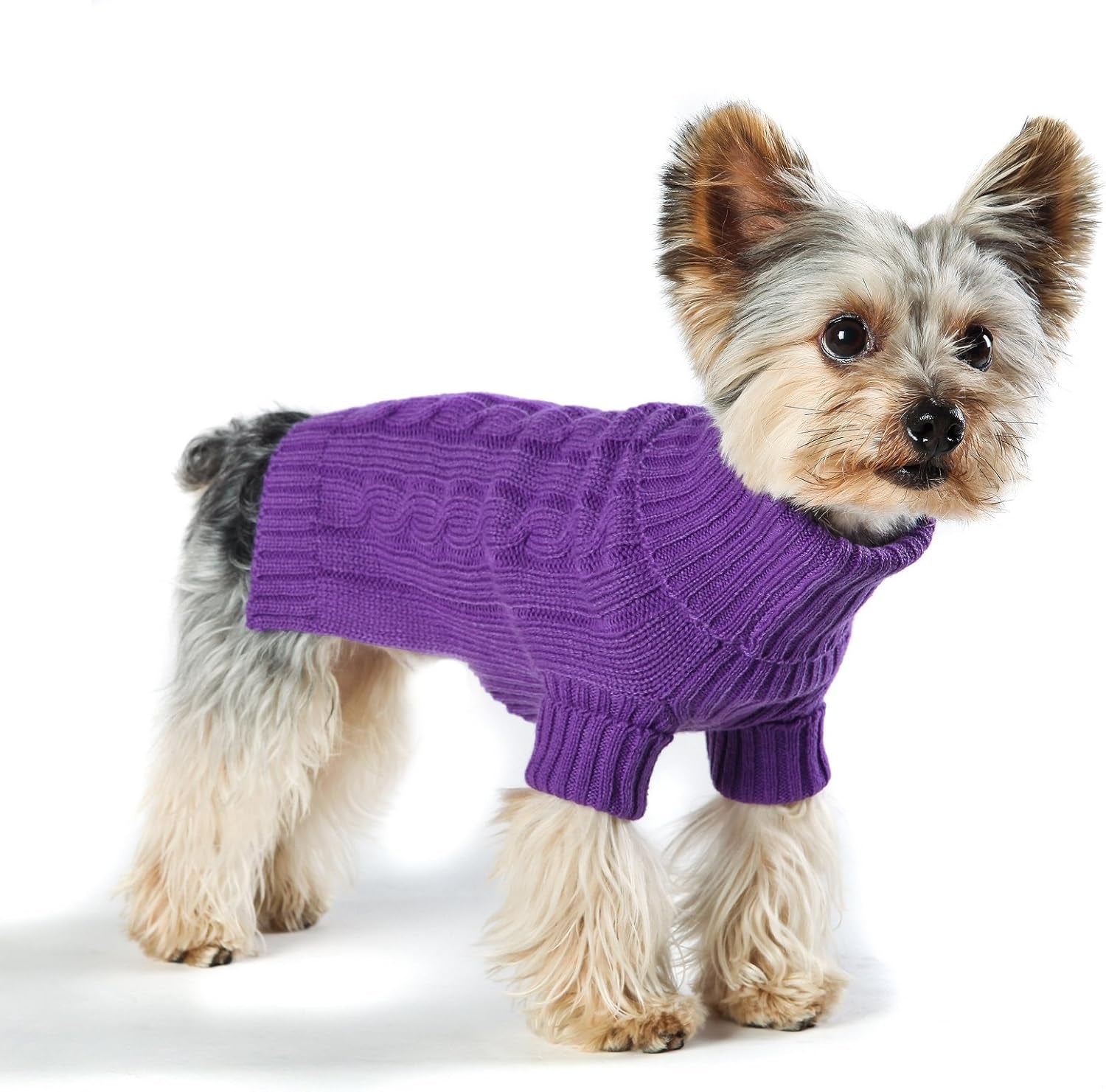 Dog Sweater Turtleneck Purple Size #14