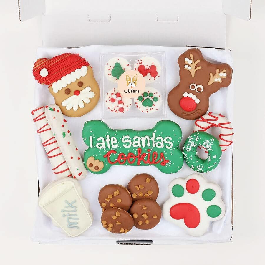 Dog Cookie Box | Handmade Hand-Decorated Dog Treats | Dog Gift Box Made with Locally Sourced Ingredients (Night before Christmas)