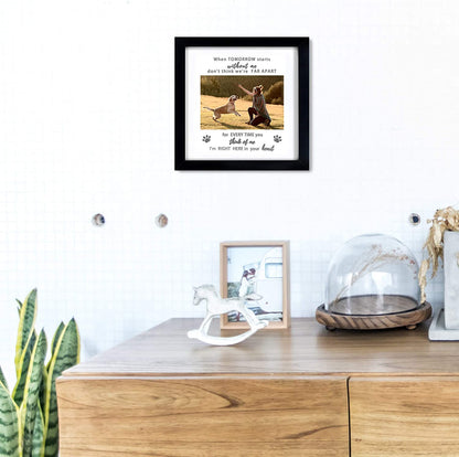 Memorial Picture Frame for Pet Loss Gift - Remembrance Frame for Dog or Cat with Sympathy Tribute Keepsake(9X9 Frame)