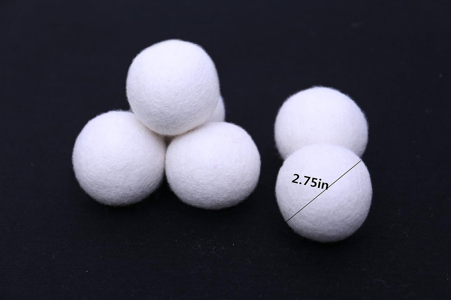 Wool Dryer Balls Organic XL 6-Pack, Reusable Natural Fabric Softener, Reduces Wrinkles,Dryer Sheets Alternative