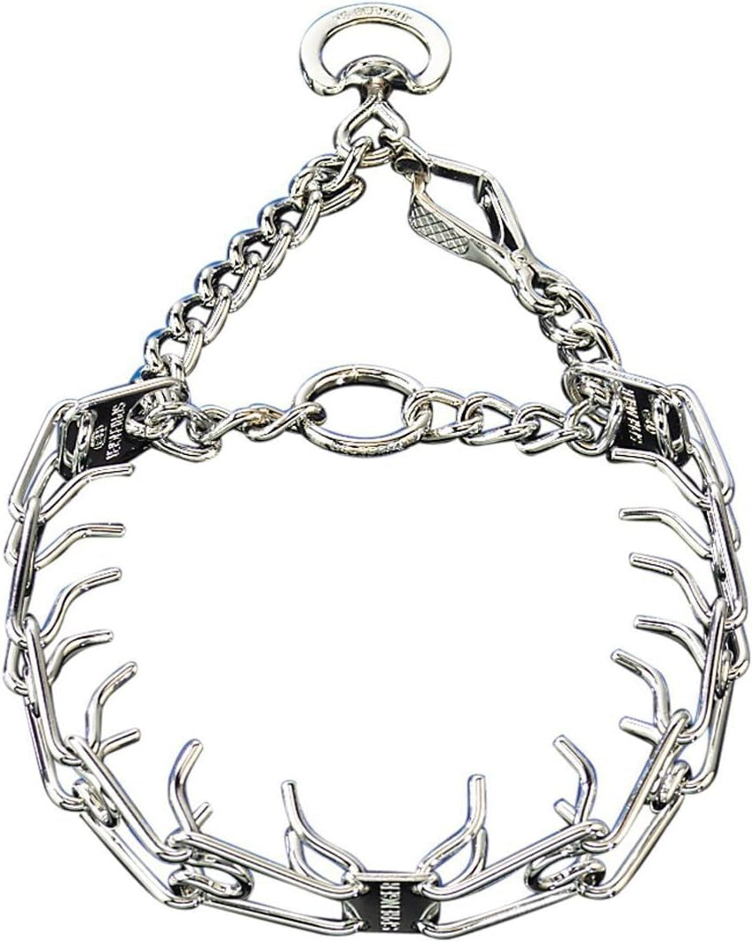 Chrome Plated Steel Training Prong Collar with Quick Release Snap for Dogs (23In (58Cm) X 3.2Mm)