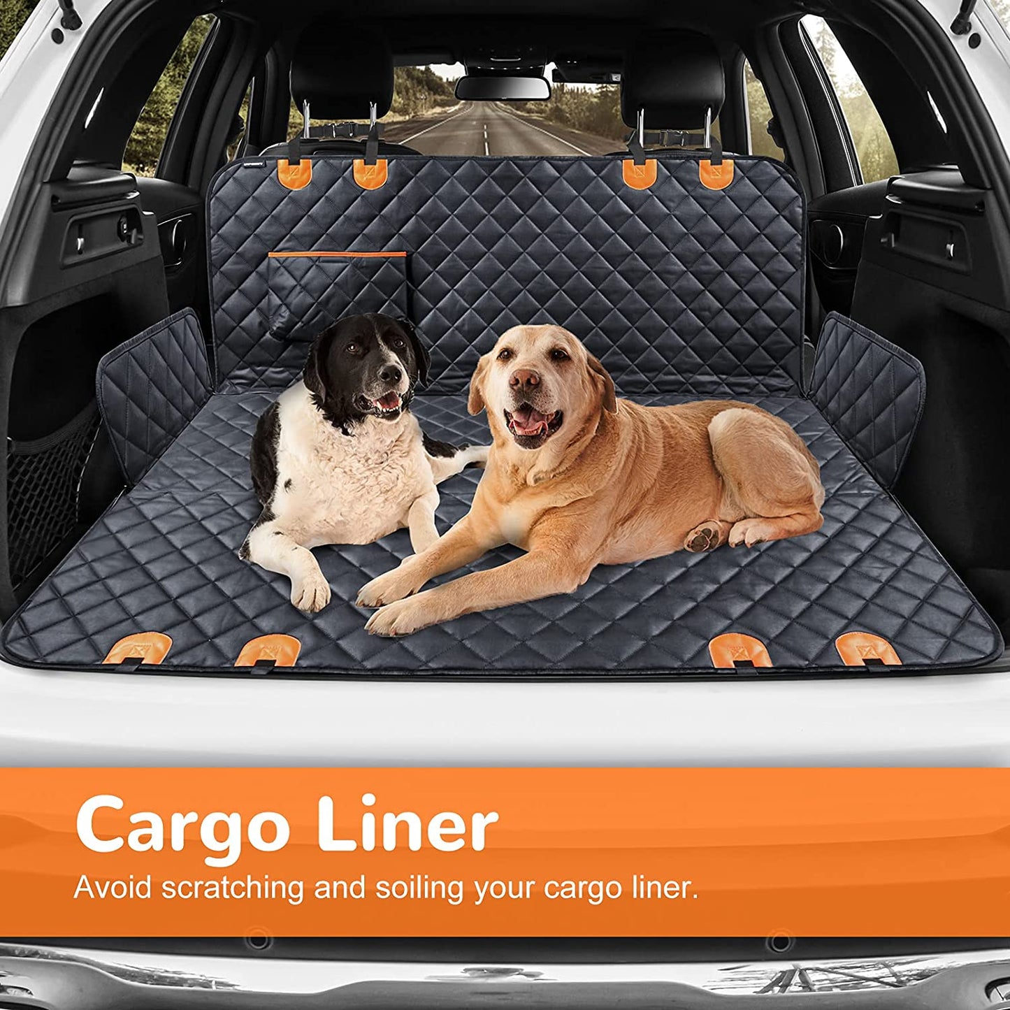 100% Waterproof - Scratch Proof & Nonslip Backing & Hammock, Quilted, Padded, Durable Pet Seat Covers for Cars Trucks and Suvs