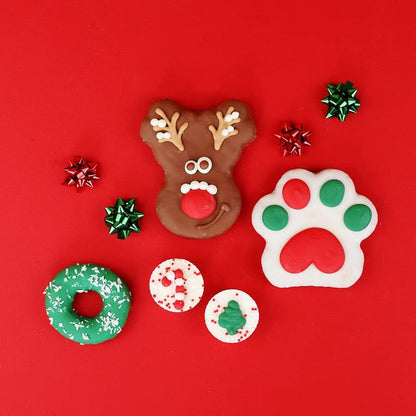 Dog Cookie Box | Handmade Hand-Decorated Dog Treats | Dog Gift Box Made with Locally Sourced Ingredients (Night before Christmas)