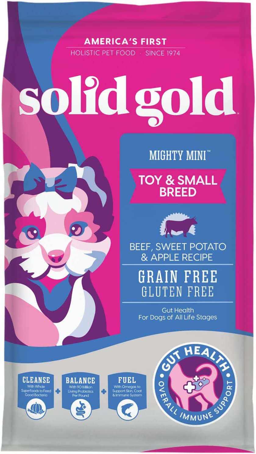 Small Dog - Dry Dog Food Small Breeds - Made with Real Beef - Grain & Gluten Free - 4 LB Bag