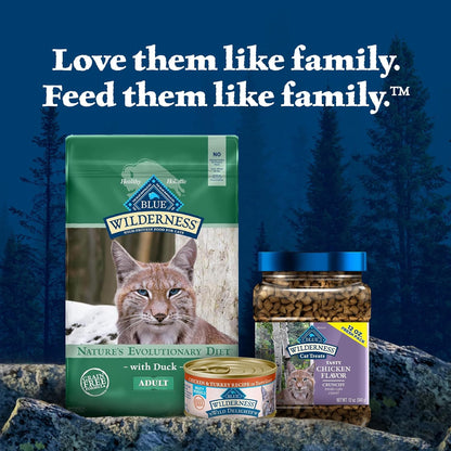 Blue Buffalo Wilderness Duck Supports Health and Wellness High-Protein & Grain-Free Healthy Adult Dry Cat Food 11 Lbs.