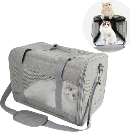 Cat Carrier Dog Carriers for Small Dogs Soft Slided Airline Approved Collapsible Pet Travel Carrier, Small (16.3" L X 11.8" H X 12.4" W)