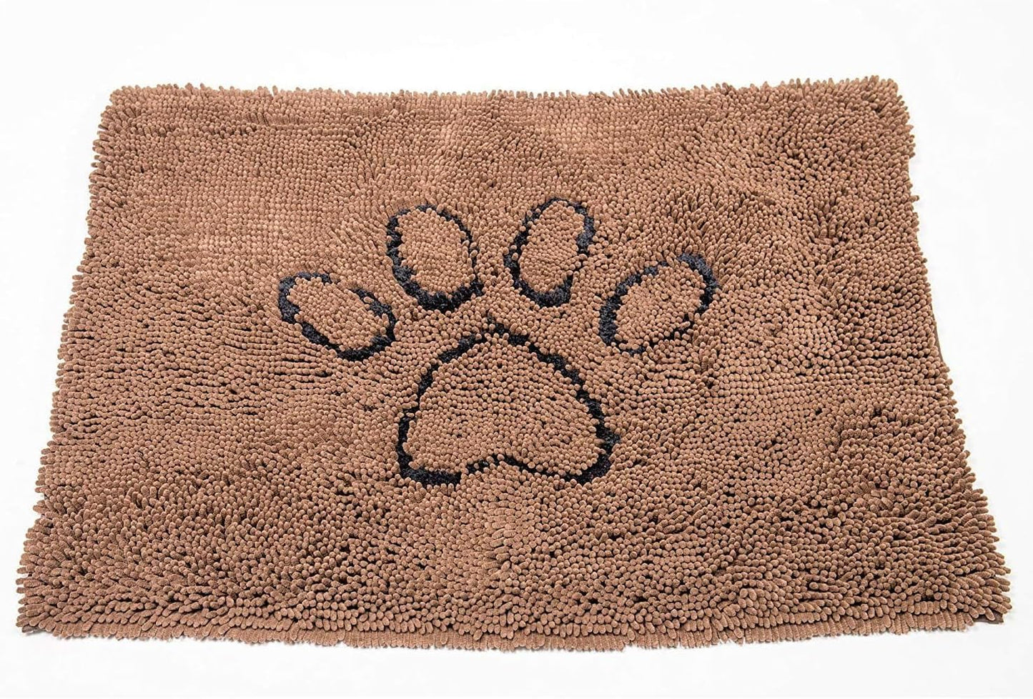 Dog Gone Smart Dirty Dog Doormat - Fast Drying Rug with Super Gripper Backing for Clean Floors - Super Absorbent and Machine Washable Mat for Muddy Paws - Brown