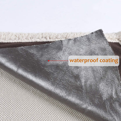 Waterproof Bed Blanket for Intimacy, Love Couples Leakproof Bed Cover, Reversible Protector Squirt Blanket, Splash Stain Proof Blanket Pad for Adults, Washable, 80X60 Inches, Brown