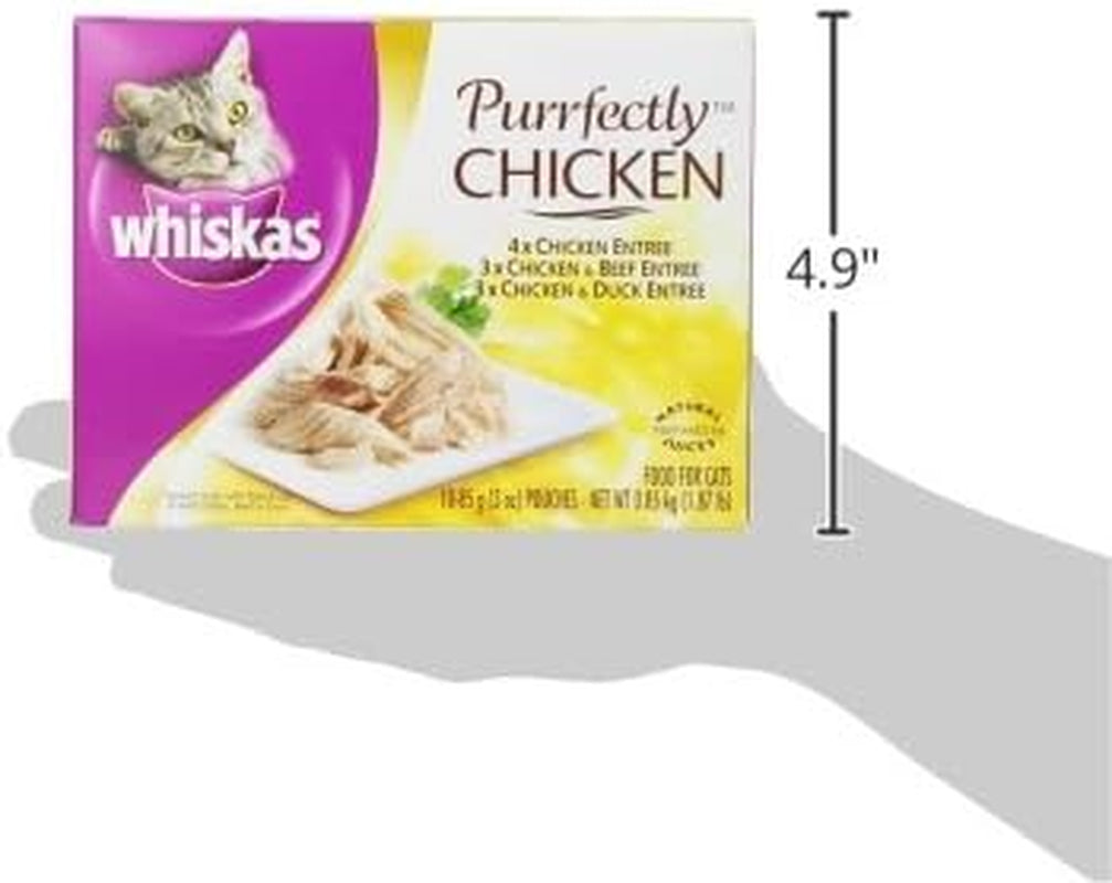 PURRFECTLY Chicken Variety Pack Wet Adult Cat Food 3 Ounces (Four 10-Count Boxes)