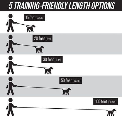 Extra Long Dog Leash - Long Lead Leash for Dog Training - Recall Leash for Dogs Outside