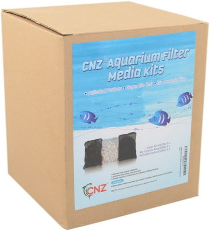 ® Aquarium Filter Media Kits (Double Pack) - Activated Carbon, Bio Ball, Ceramic Ring